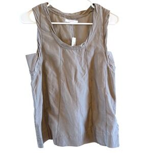 NWT Eliot *flaw* Silk Blend Size XS Tank Top Taupe Neutral Dainty Chic